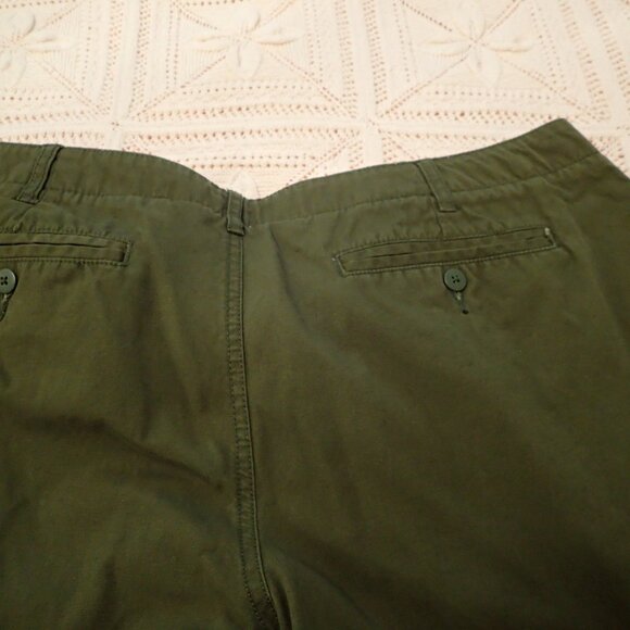 Wide Leg Olive Green Women's Pants - Picture 7 of 8